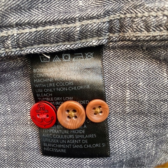 CPO Provisions Gray tweed Button-Up Shirt sz medium - Picture 9 of 10